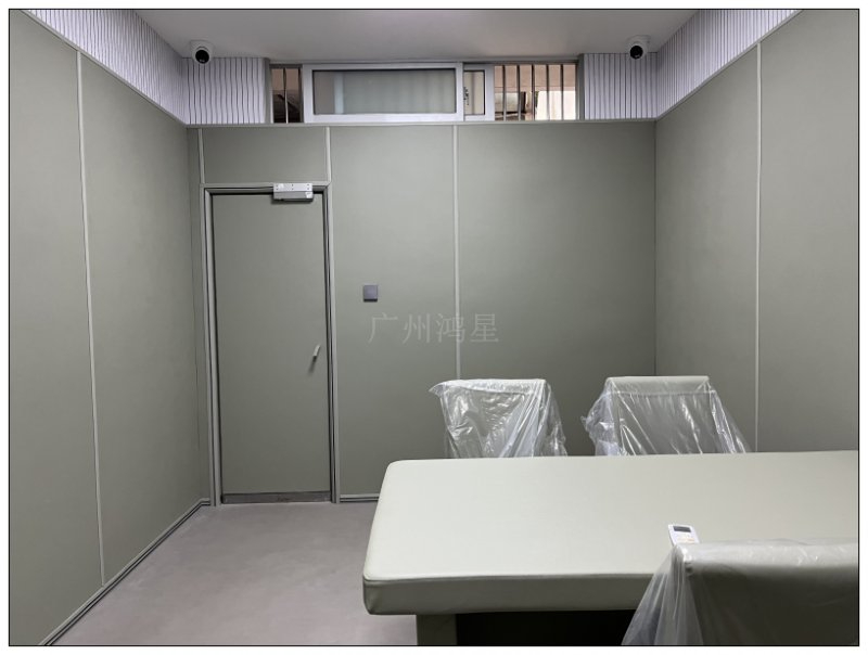 留置室办案区防撞桌椅墙面软包